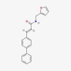 molecular formula C20H17NO2 B5710868 3-(4-biphenylyl)-N-(2-furylmethyl)acrylamide 
