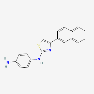 (4-aminophenyl)[4-(2-naphthyl)-1,3-thiazol-2-yl]amine