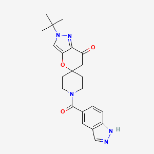 2'-Tert-Butyl-1-(2h-Indazol-5-Ylcarbonyl)-2'h-Spiro[piperidine-4,5'-Pyrano[3,2-C]pyrazol]-7'(6'h)-One