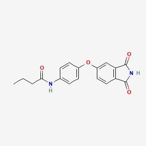 molecular formula C18H16N2O4 B5710882 N-{4-[(1,3-dioxo-2,3-dihydro-1H-isoindol-5-yl)oxy]phenyl}butanamide 