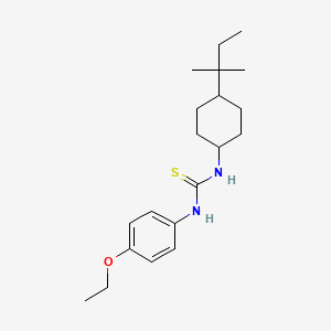 molecular formula C20H32N2OS B5710892 N-[4-(1,1-dimethylpropyl)cyclohexyl]-N'-(4-ethoxyphenyl)thiourea 