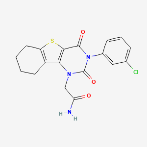 2-[3-(3-chlorophenyl)-2,4-dioxo-3,4,6,7,8,9-hexahydro[1]benzothieno[3,2-d]pyrimidin-1(2H)-yl]acetamide