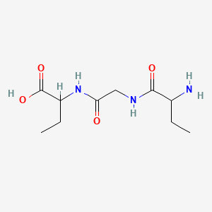 molecular formula C10H19N3O4 B571092 2-{[N-(2-Aminobutanoyl)glycyl]amino}butanoic acid CAS No. 114183-55-0