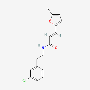 molecular formula C16H16ClNO2 B5710921 N-[2-(3-chlorophenyl)ethyl]-3-(5-methyl-2-furyl)acrylamide 