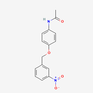 molecular formula C15H14N2O4 B5710931 N-{4-[(3-nitrobenzyl)oxy]phenyl}acetamide 