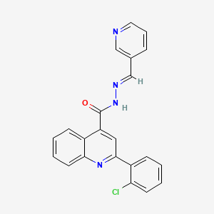 molecular formula C22H15ClN4O B5710946 2-(2-chlorophenyl)-N'-(3-pyridinylmethylene)-4-quinolinecarbohydrazide 