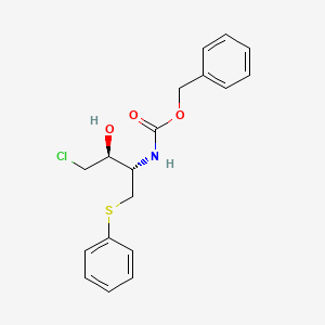 B571097 (2S,3S)-1-Chloro-2-hydroxy-3-[(benzyloxycarbonyl)amino]-4-(phenylthio)butane CAS No. 220365-47-9
