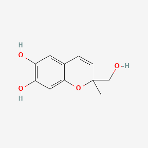 molecular formula C11H12O4 B571099 2-(Hydroxymethyl)-2-methyl-2H-chromene-6,7-diol CAS No. 111202-55-2