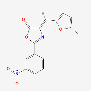 molecular formula C15H10N2O5 B5710993 4-[(5-methyl-2-furyl)methylene]-2-(3-nitrophenyl)-1,3-oxazol-5(4H)-one 