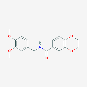 molecular formula C18H19NO5 B5711003 N-(3,4-dimethoxybenzyl)-2,3-dihydro-1,4-benzodioxine-6-carboxamide 