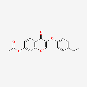 molecular formula C19H16O5 B5711018 3-(4-ethylphenoxy)-4-oxo-4H-chromen-7-yl acetate 