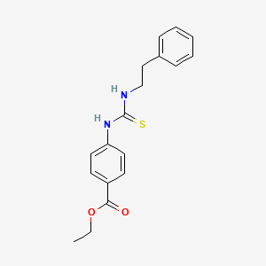 molecular formula C18H20N2O2S B5711024 ethyl 4-({[(2-phenylethyl)amino]carbonothioyl}amino)benzoate 