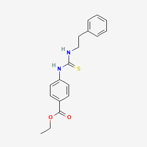 molecular formula C18H20N2O2S B5711024 ETHYL 4-{[(PHENETHYLAMINO)CARBOTHIOYL]AMINO}BENZOATE 