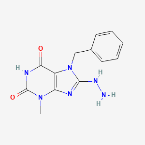 molecular formula C13H14N6O2 B5711028 7-benzyl-8-hydrazino-3-methyl-3,7-dihydro-1H-purine-2,6-dione 