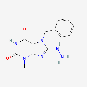 molecular formula C13H14N6O2 B5711028 7-benzyl-8-hydrazinyl-3-methylpurine-2,6-dione 