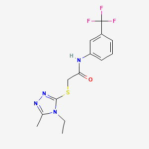 2-[(4-ethyl-5-methyl-4H-1,2,4-triazol-3-yl)thio]-N-[3-(trifluoromethyl)phenyl]acetamide