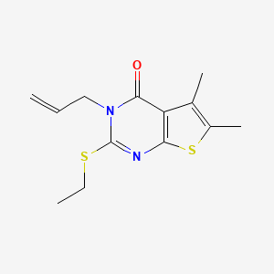 molecular formula C13H16N2OS2 B5711052 3-allyl-2-(ethylthio)-5,6-dimethylthieno[2,3-d]pyrimidin-4(3H)-one 