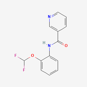 molecular formula C13H10F2N2O2 B5711055 N-[2-(difluoromethoxy)phenyl]nicotinamide 