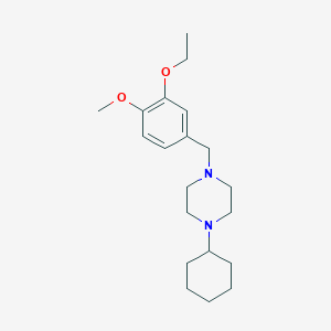 molecular formula C20H32N2O2 B5711056 1-cyclohexyl-4-(3-ethoxy-4-methoxybenzyl)piperazine 