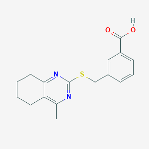 3-{[(4-METHYL-5,6,7,8-TETRAHYDROQUINAZOLIN-2-YL)SULFANYL]METHYL}BENZOIC ACID