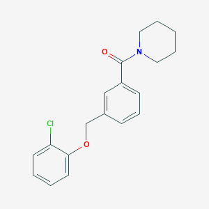 1-{3-[(2-chlorophenoxy)methyl]benzoyl}piperidine