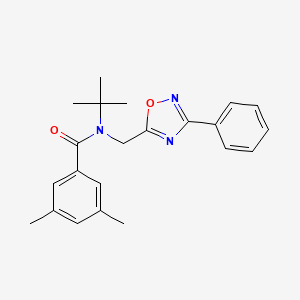 N-tert-butyl-3,5-dimethyl-N-[(3-phenyl-1,2,4-oxadiazol-5-yl)methyl]benzamide