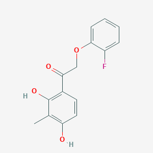 molecular formula C15H13FO4 B5711079 1-(2,4-dihydroxy-3-methylphenyl)-2-(2-fluorophenoxy)ethanone 