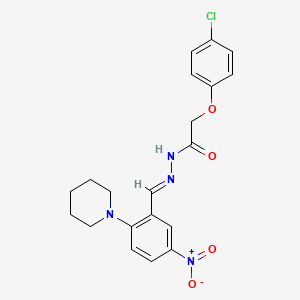 molecular formula C20H21ClN4O4 B5711084 2-(4-chlorophenoxy)-N'-(5-nitro-2-piperidin-1-ylbenzylidene)acetohydrazide 