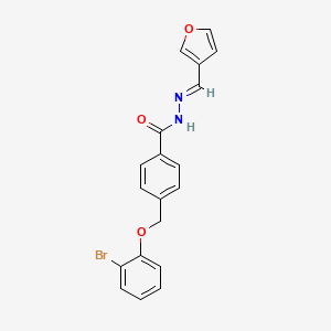 molecular formula C19H15BrN2O3 B5711118 4-[(2-bromophenoxy)methyl]-N'-(3-furylmethylene)benzohydrazide 
