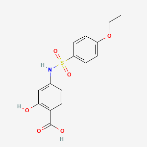 molecular formula C15H15NO6S B5711139 4-{[(4-ethoxyphenyl)sulfonyl]amino}-2-hydroxybenzoic acid 