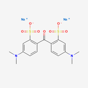molecular formula C17H18N2Na2O7S2 B571115 Disodium;5-(dimethylamino)-2-[4-(dimethylamino)-2-sulfonatobenzoyl]benzenesulfonate CAS No. 116736-01-7