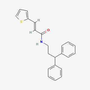 N-(3,3-diphenylpropyl)-3-(2-thienyl)acrylamide