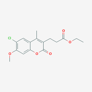 molecular formula C16H17ClO5 B5711189 ethyl 3-(6-chloro-7-methoxy-4-methyl-2-oxo-2H-chromen-3-yl)propanoate 