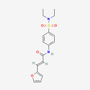 molecular formula C17H20N2O4S B5711199 N-{4-[(diethylamino)sulfonyl]phenyl}-3-(2-furyl)acrylamide 
