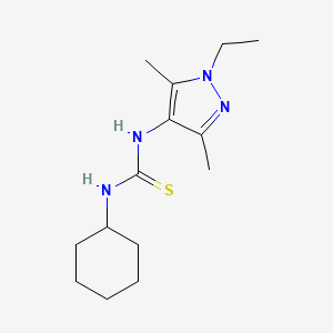 molecular formula C14H24N4S B5711207 N-cyclohexyl-N'-(1-ethyl-3,5-dimethyl-1H-pyrazol-4-yl)thiourea 
