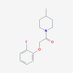 molecular formula C14H18FNO2 B5711208 1-[(2-fluorophenoxy)acetyl]-4-methylpiperidine 