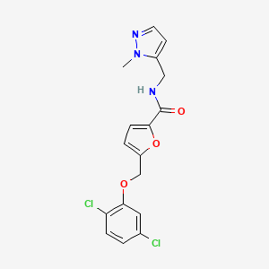 molecular formula C17H15Cl2N3O3 B5711210 5-[(2,5-dichlorophenoxy)methyl]-N-[(1-methyl-1H-pyrazol-5-yl)methyl]-2-furamide 