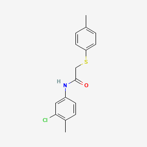 molecular formula C16H16ClNOS B5711214 N-(3-chloro-4-methylphenyl)-2-[(4-methylphenyl)thio]acetamide 