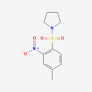 molecular formula C11H14N2O4S B5711223 1-[(4-methyl-2-nitrophenyl)sulfonyl]pyrrolidine 