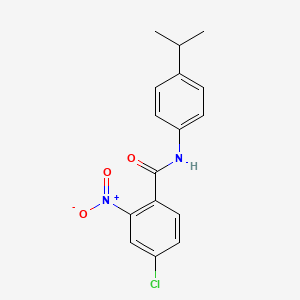 molecular formula C16H15ClN2O3 B5711239 4-chloro-N-(4-isopropylphenyl)-2-nitrobenzamide 