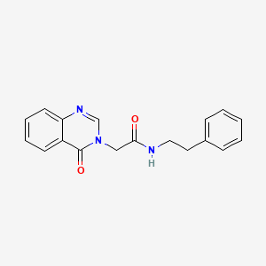 molecular formula C18H17N3O2 B5711243 2-(4-oxo-3(4H)-quinazolinyl)-N-(2-phenylethyl)acetamide 