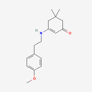 molecular formula C17H23NO2 B5711259 3-{[2-(4-methoxyphenyl)ethyl]amino}-5,5-dimethyl-2-cyclohexen-1-one 