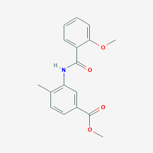 molecular formula C17H17NO4 B5711269 methyl 3-[(2-methoxybenzoyl)amino]-4-methylbenzoate 