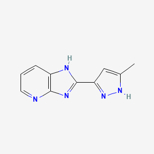 molecular formula C10H9N5 B571128 2-(5-methyl-1H-pyrazol-3-yl)-1H-Imidazo[4,5-b]pyridine CAS No. 120800-21-7