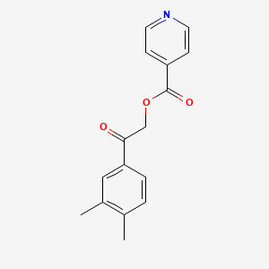 molecular formula C16H15NO3 B5711301 2-(3,4-dimethylphenyl)-2-oxoethyl isonicotinate 