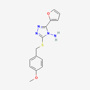 molecular formula C14H14N4O2S B5711313 3-(2-furyl)-5-[(4-methoxybenzyl)thio]-4H-1,2,4-triazol-4-amine 