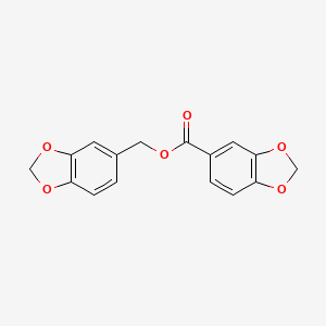 molecular formula C16H12O6 B5711315 1,3-benzodioxol-5-ylmethyl 1,3-benzodioxole-5-carboxylate 