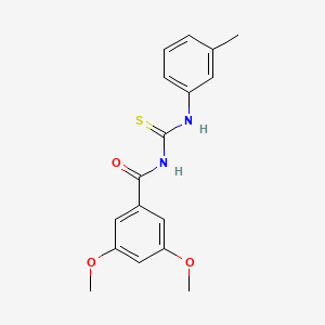 molecular formula C17H18N2O3S B5711324 3,5-dimethoxy-N-{[(3-methylphenyl)amino]carbonothioyl}benzamide 