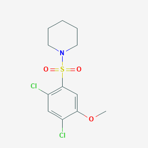 molecular formula C12H15Cl2NO3S B5711331 1-[(2,4-dichloro-5-methoxyphenyl)sulfonyl]piperidine 