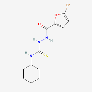 molecular formula C12H16BrN3O2S B5711335 2-(5-bromo-2-furoyl)-N-cyclohexylhydrazinecarbothioamide 